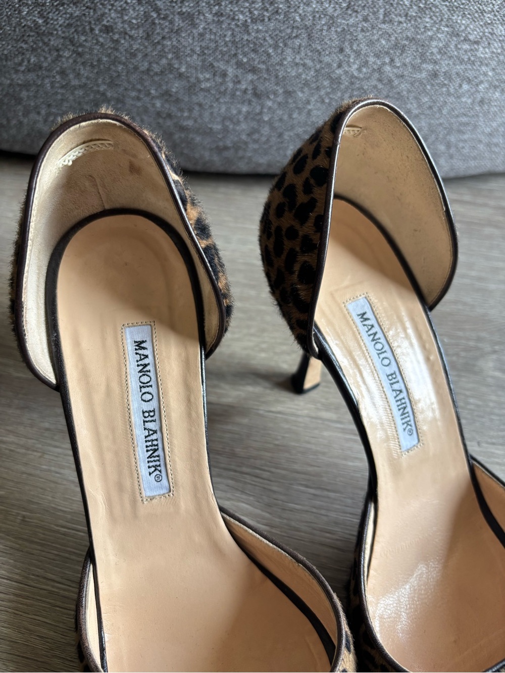 MANOLO BLAHNIK Animal Print D'Orsay Pump Size 39.5/9.5 - Picture 7 of 7